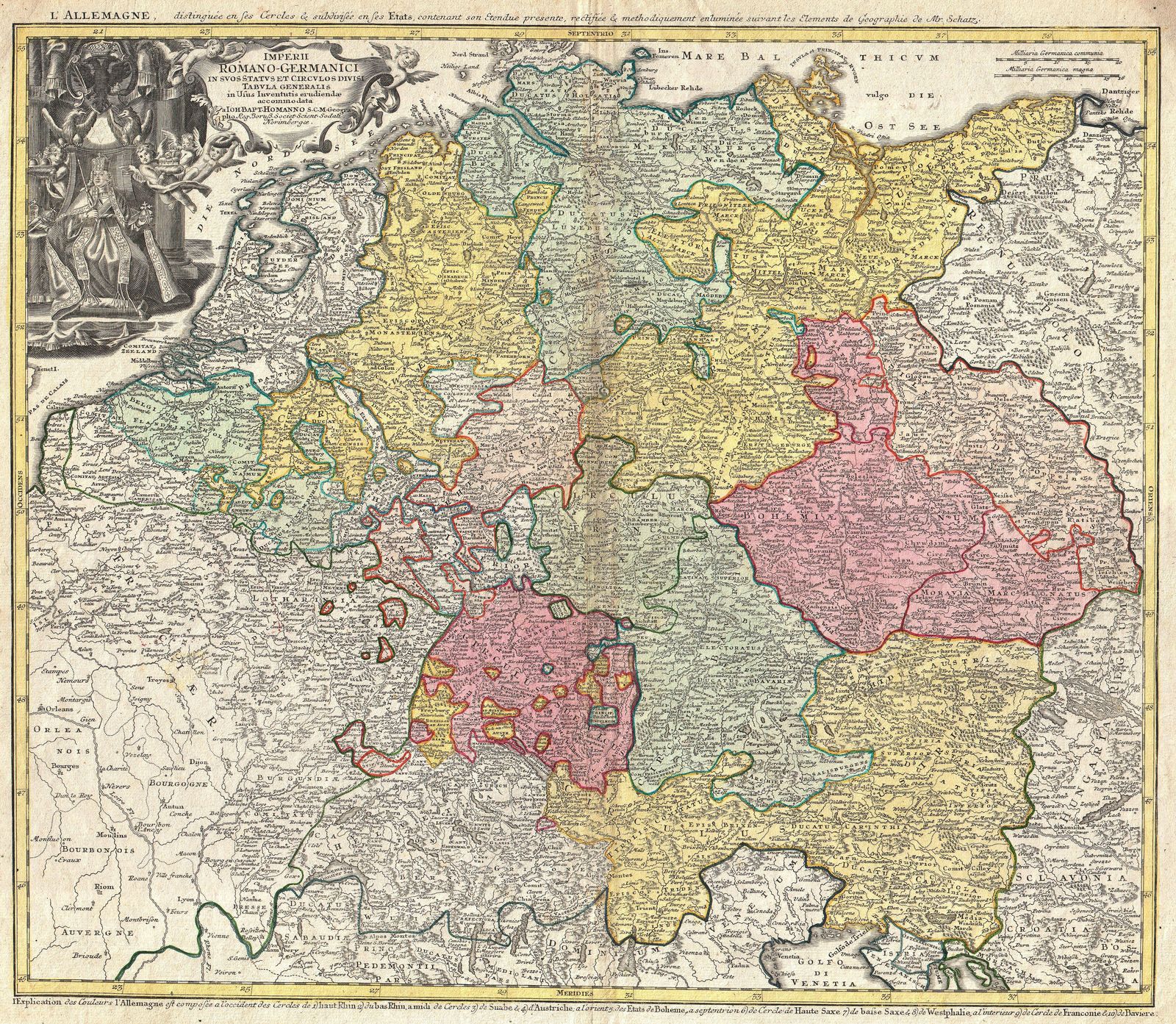 A 1740 map of the German lands — the kitchens that still roast under a lid on Sunday.
