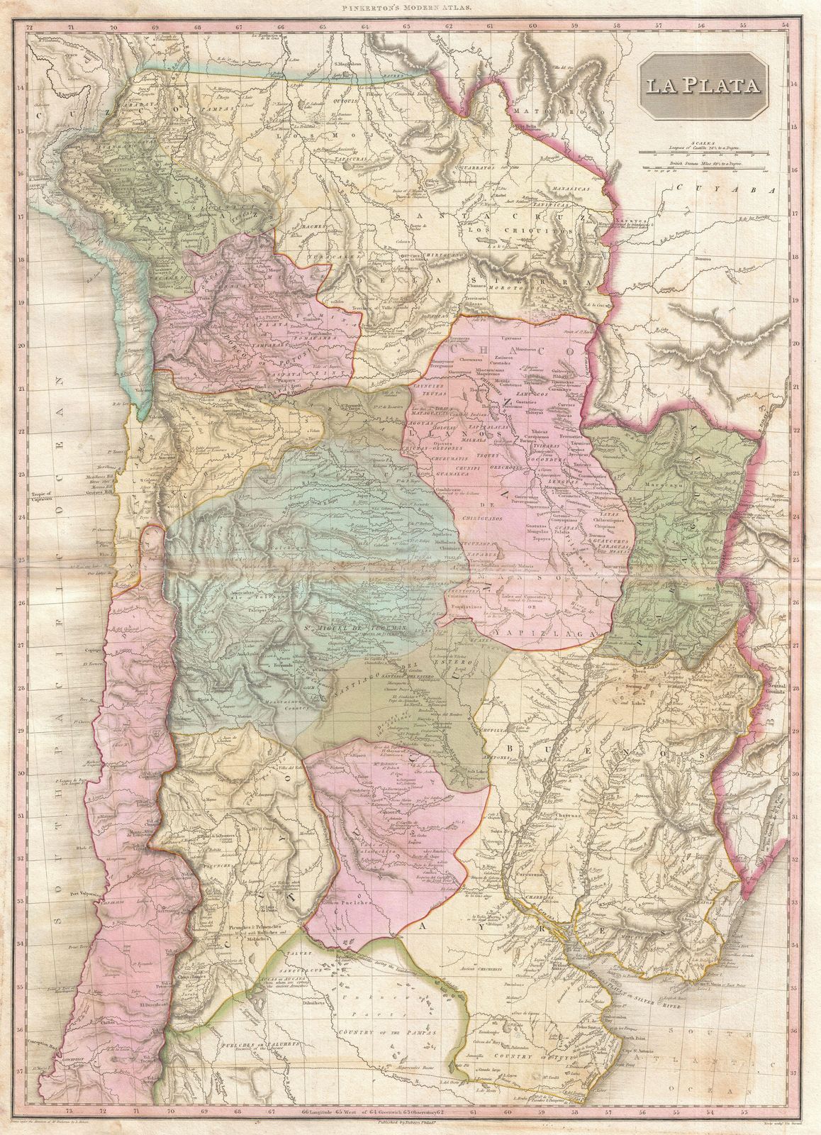 An 1818 map of the Río de la Plata — the river country whose Sundays still belong to the grill.