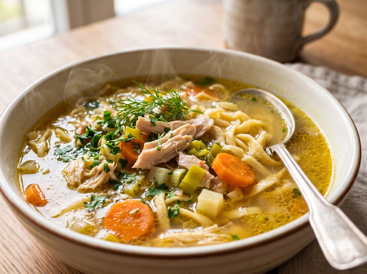 Hühnersuppe mit Nudeln