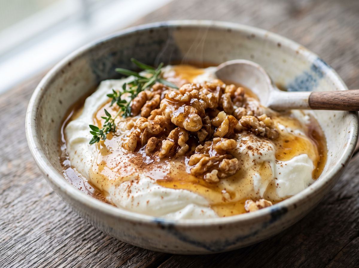 Greek Yogurt with Honey & Walnuts