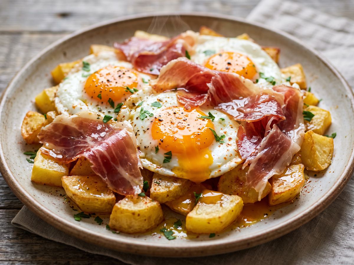 Huevos Rotos con Jamón