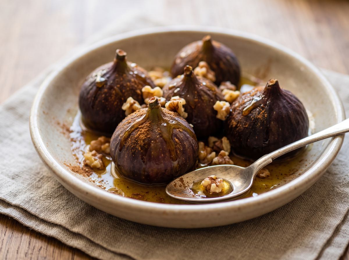Baked Figs with Honey & Walnuts