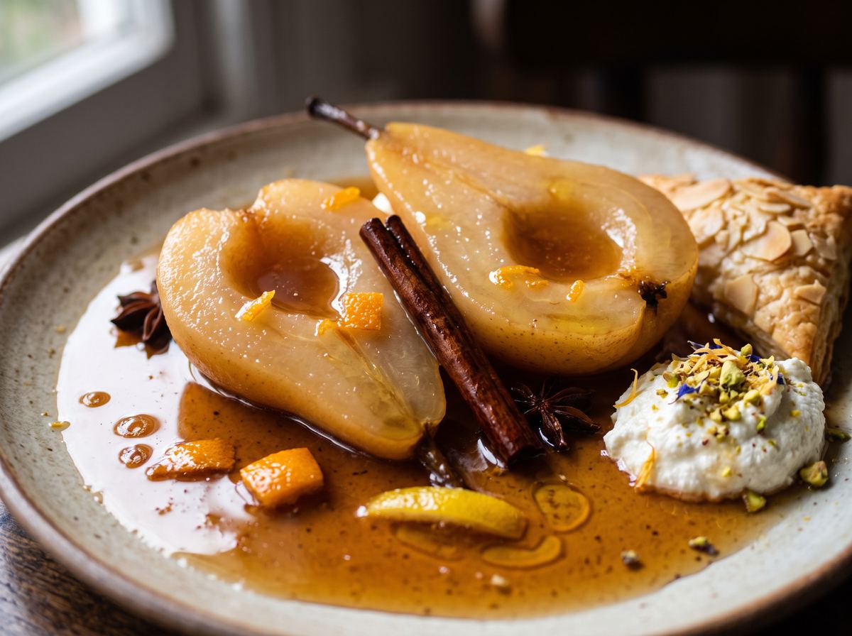 Poached Pears with Citrus