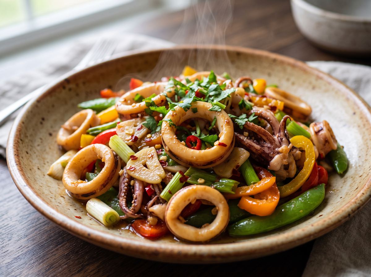 American Squid Stir-Fry