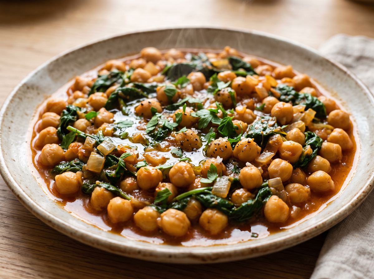 Chickpeas with Spinach