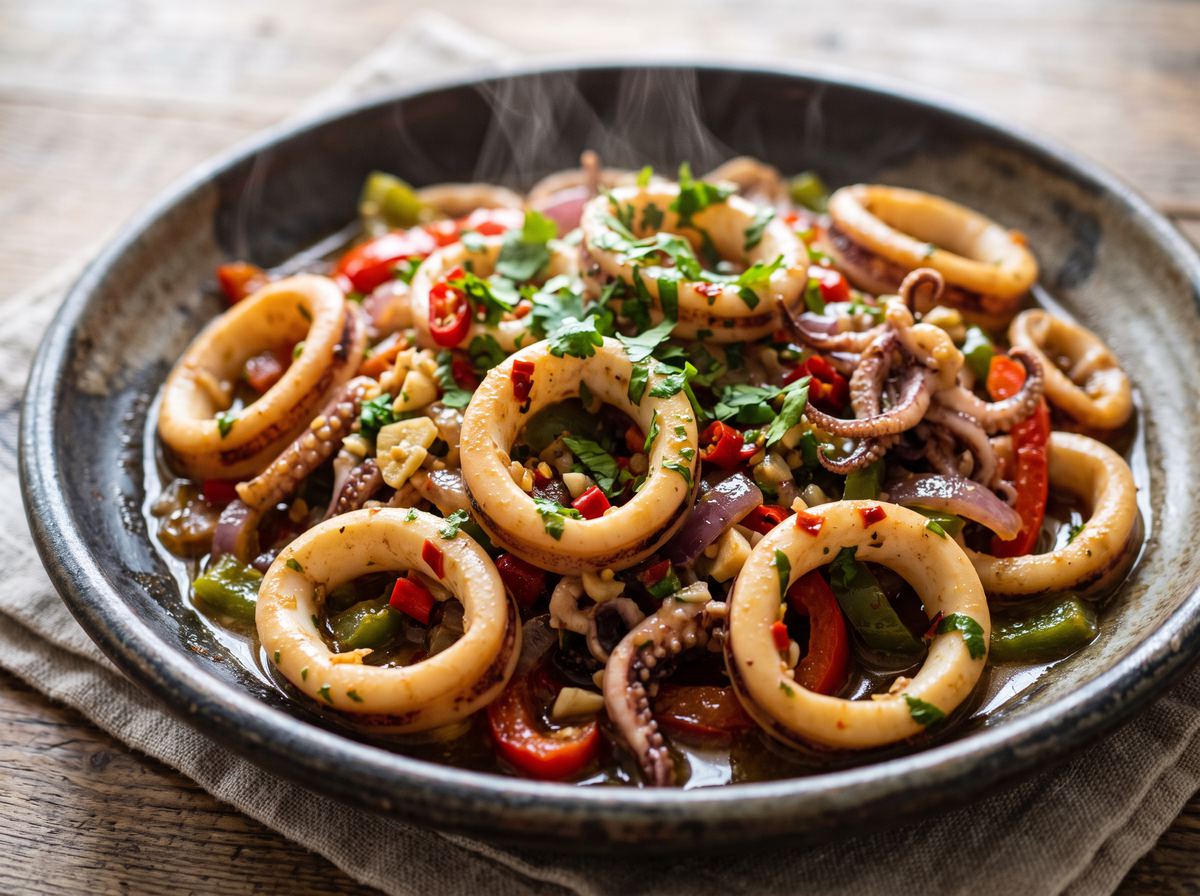 Colombian Squid Stir-Fry