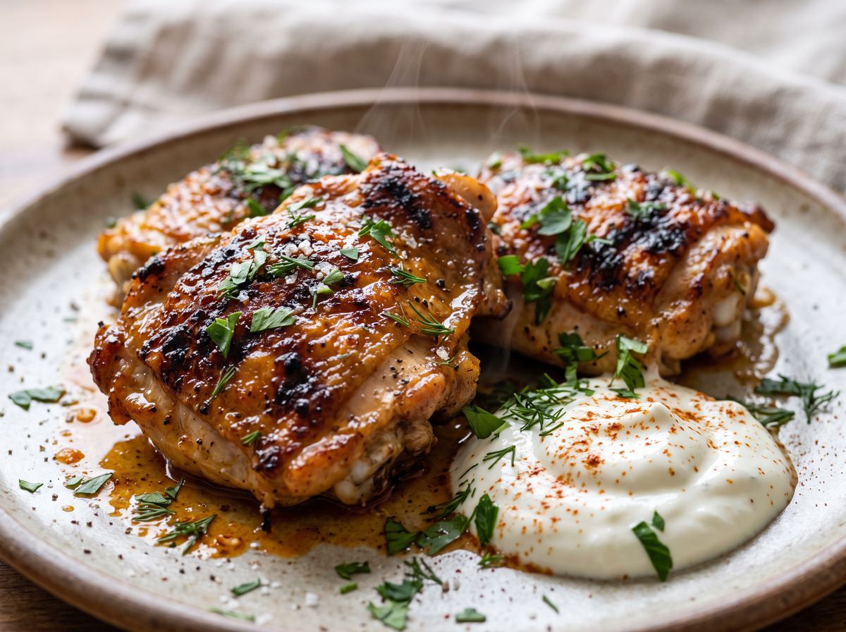 Eastern European Grilled Chicken Thighs