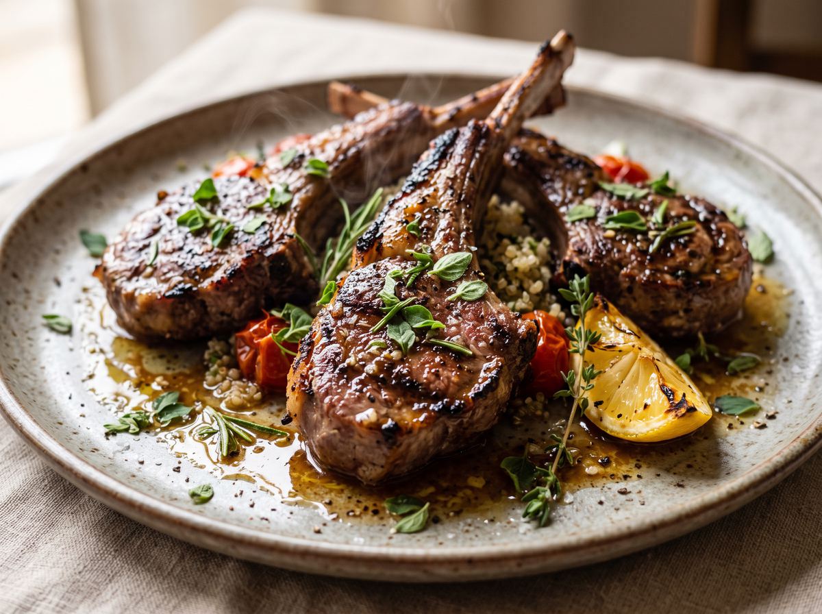 Grilled Lamb Chops with Herbs