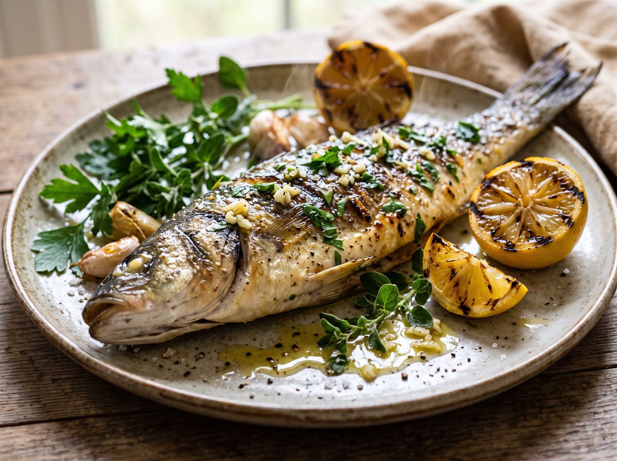 Grilled Whole Fish with Lemon & Herbs