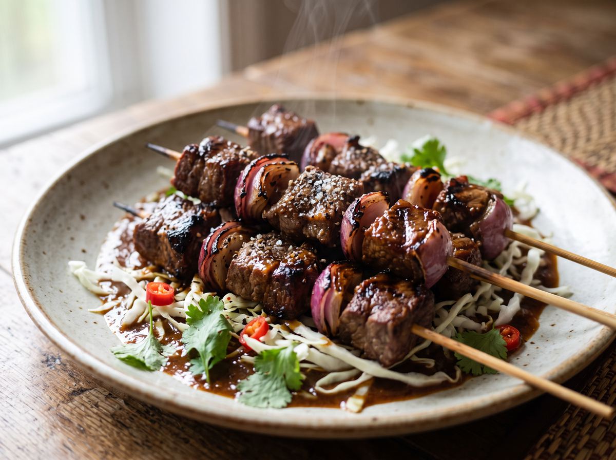 Indonesian Beef Skewers 2