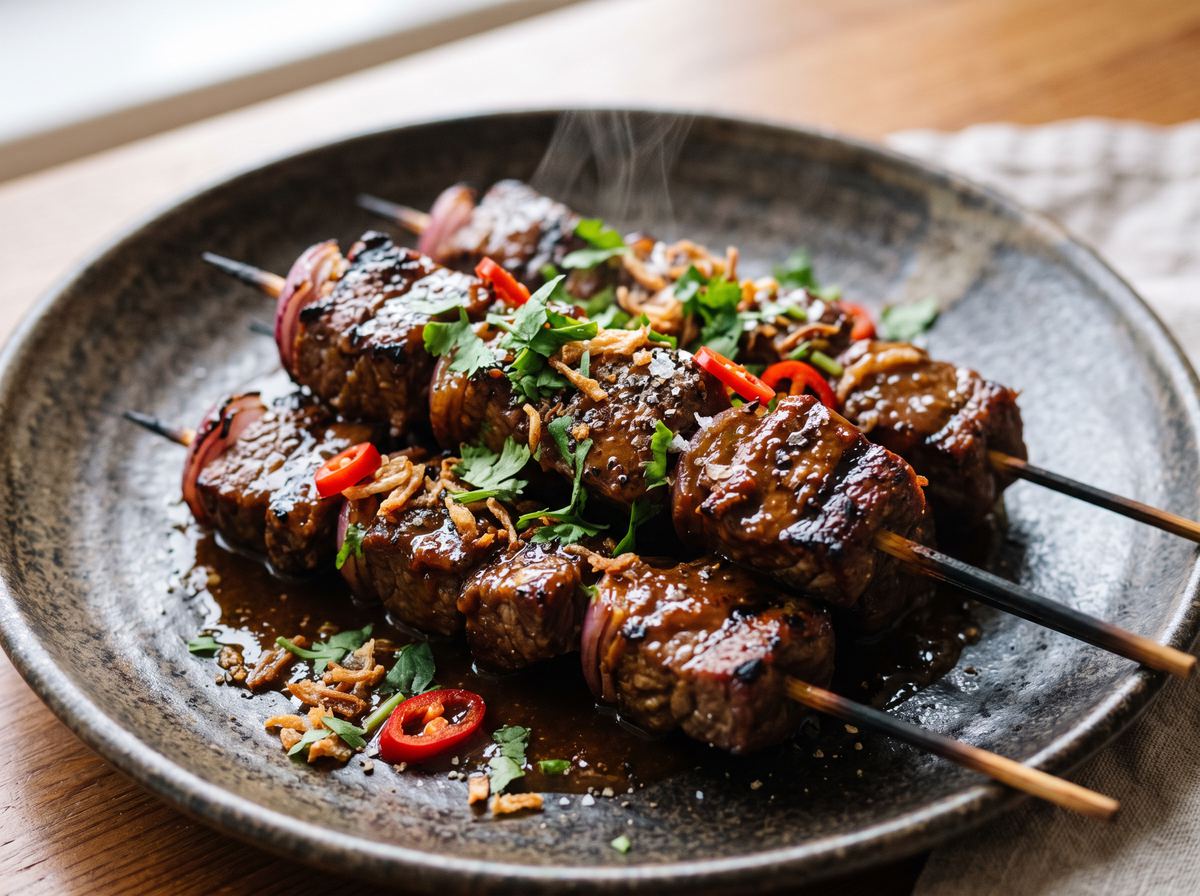 Indonesian Beef Skewers 3