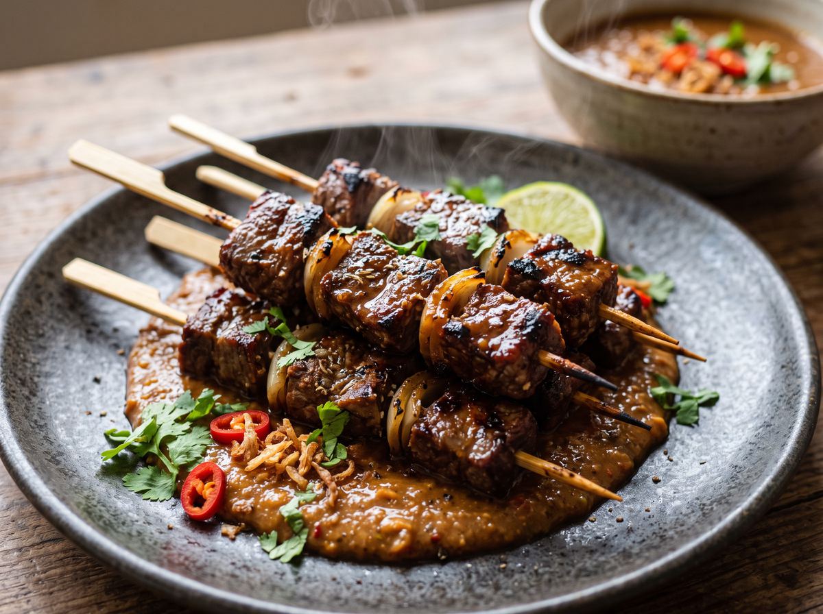 Indonesian Beef Skewers