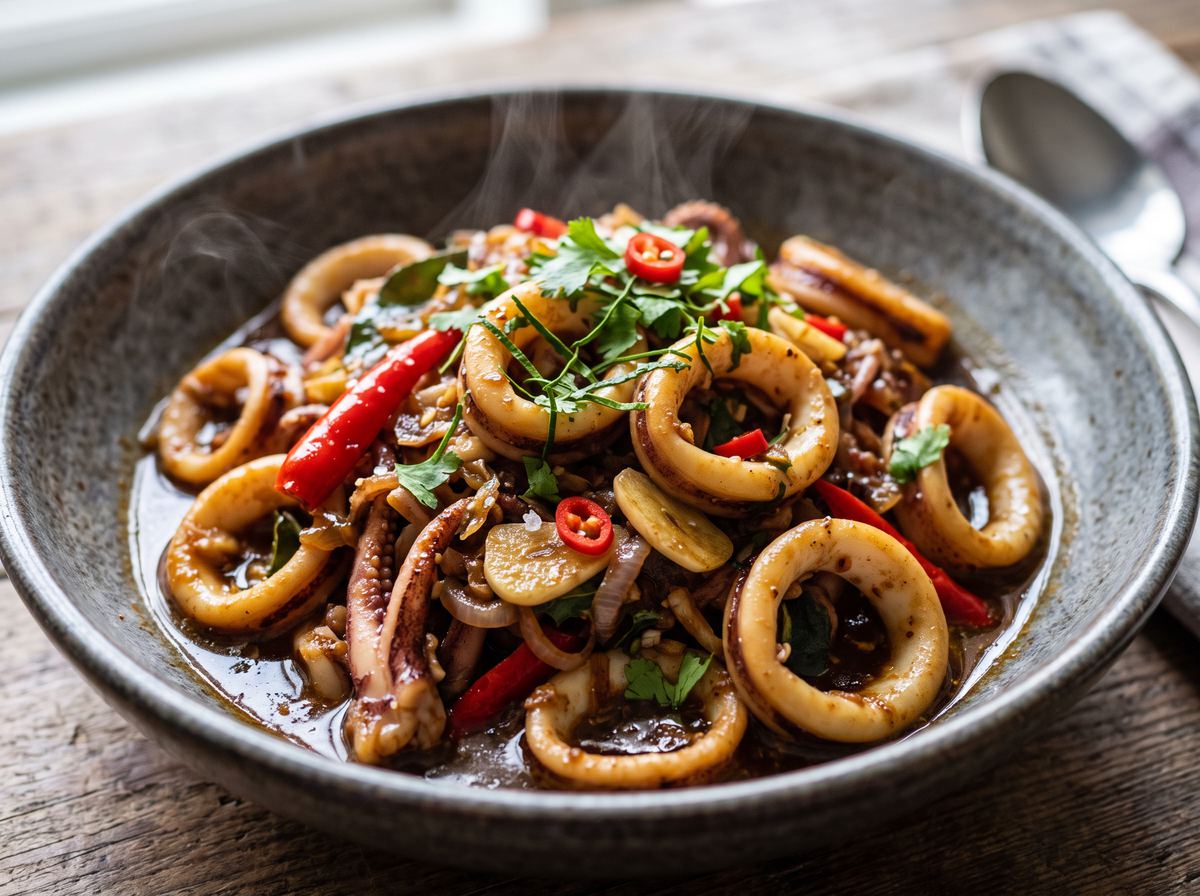 Indonesian Squid Stir-Fry