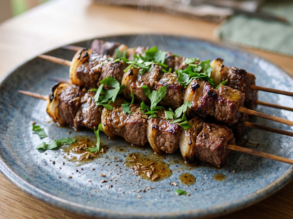 Lebanese Beef Skewers