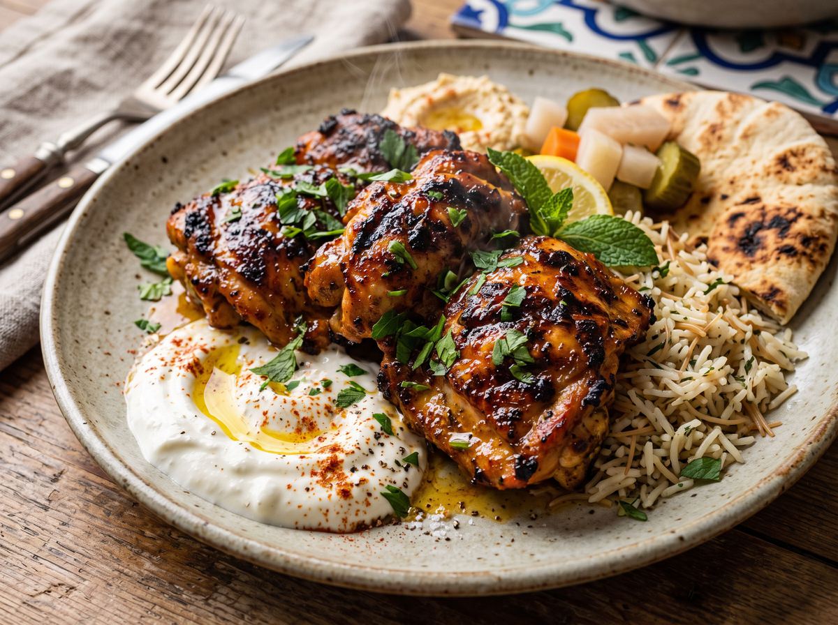 Lebanese Grilled Chicken Thighs