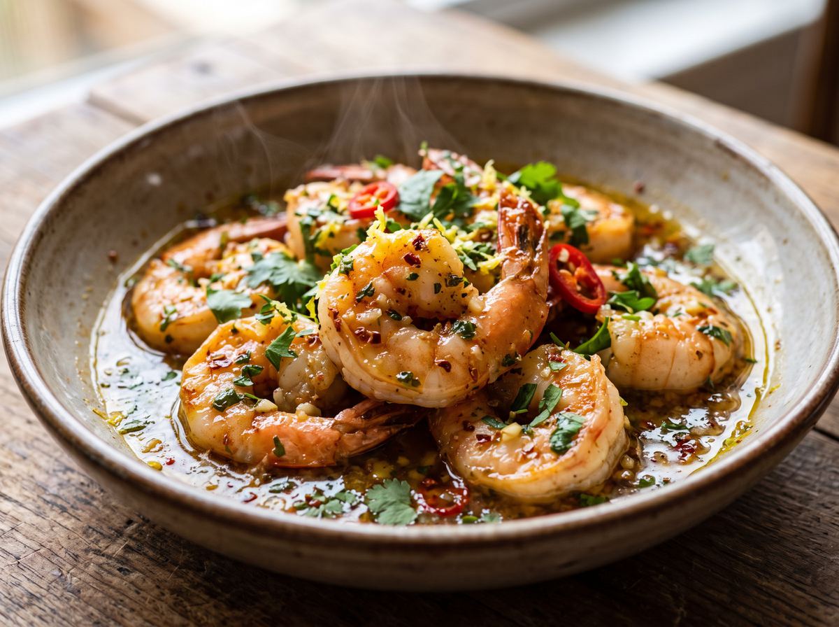Lebanese Shrimp Pan