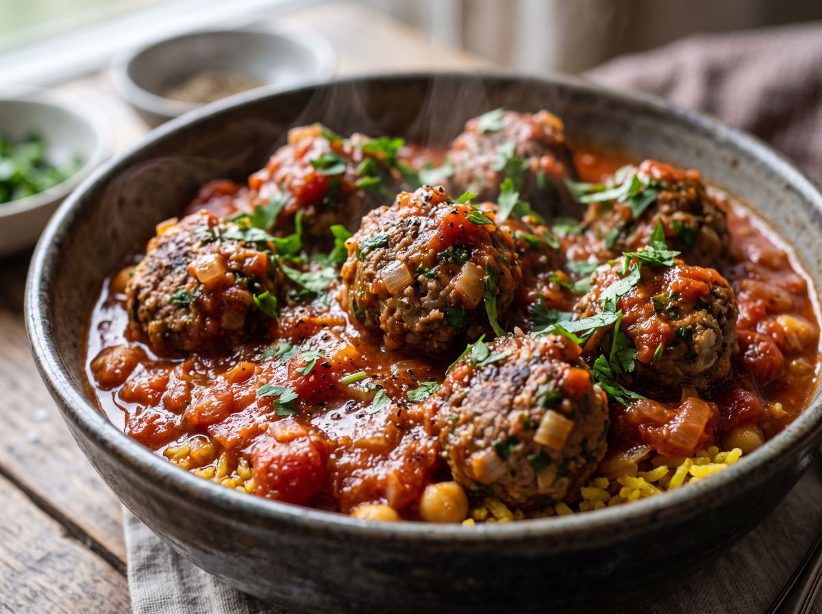 Middle Eastern Meatball Pot