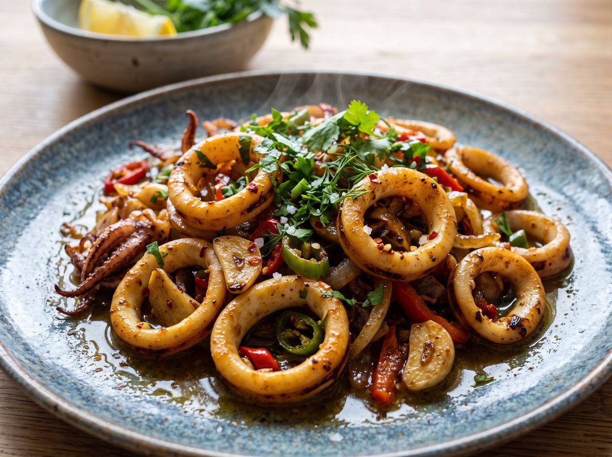 Middle Eastern Squid Stir-Fry