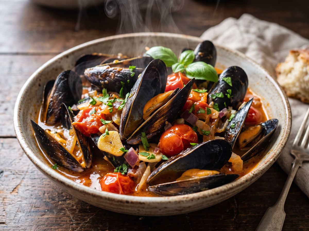 Mussels in Tomato & White Wine