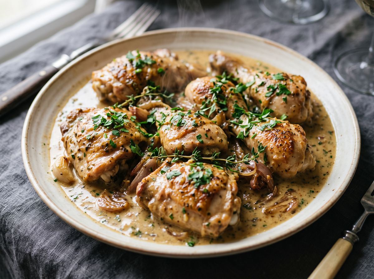 Poulet à la Dijonnaise