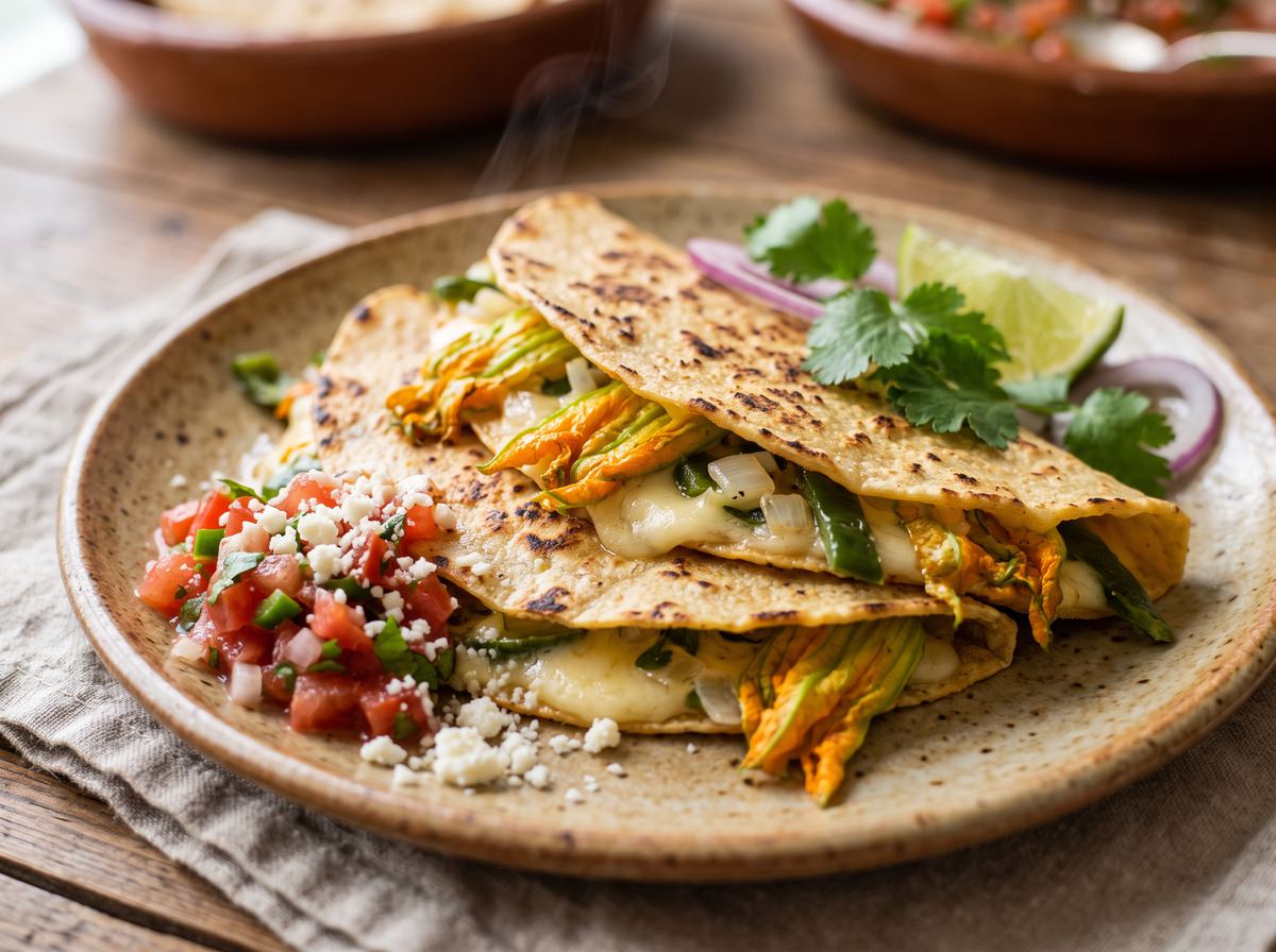 Quesadillas de Flor de Calabaza