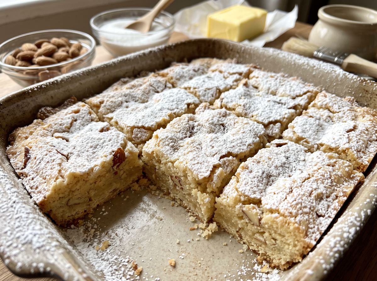 Kourabiedes Tray Bake Bars