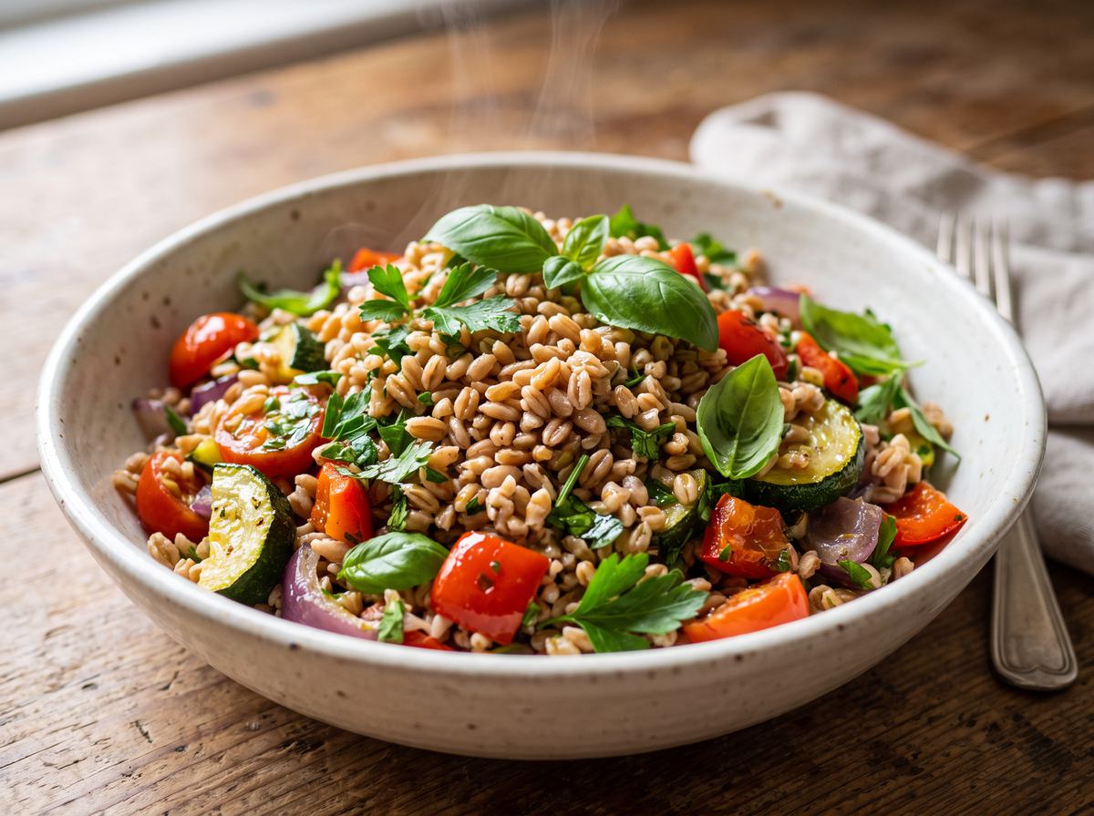 Farro Salad with Vegetables & Herbs