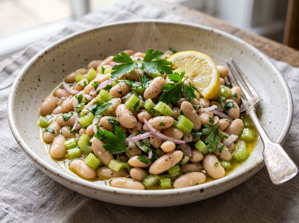Marinated White Beans with Celery & Parsley