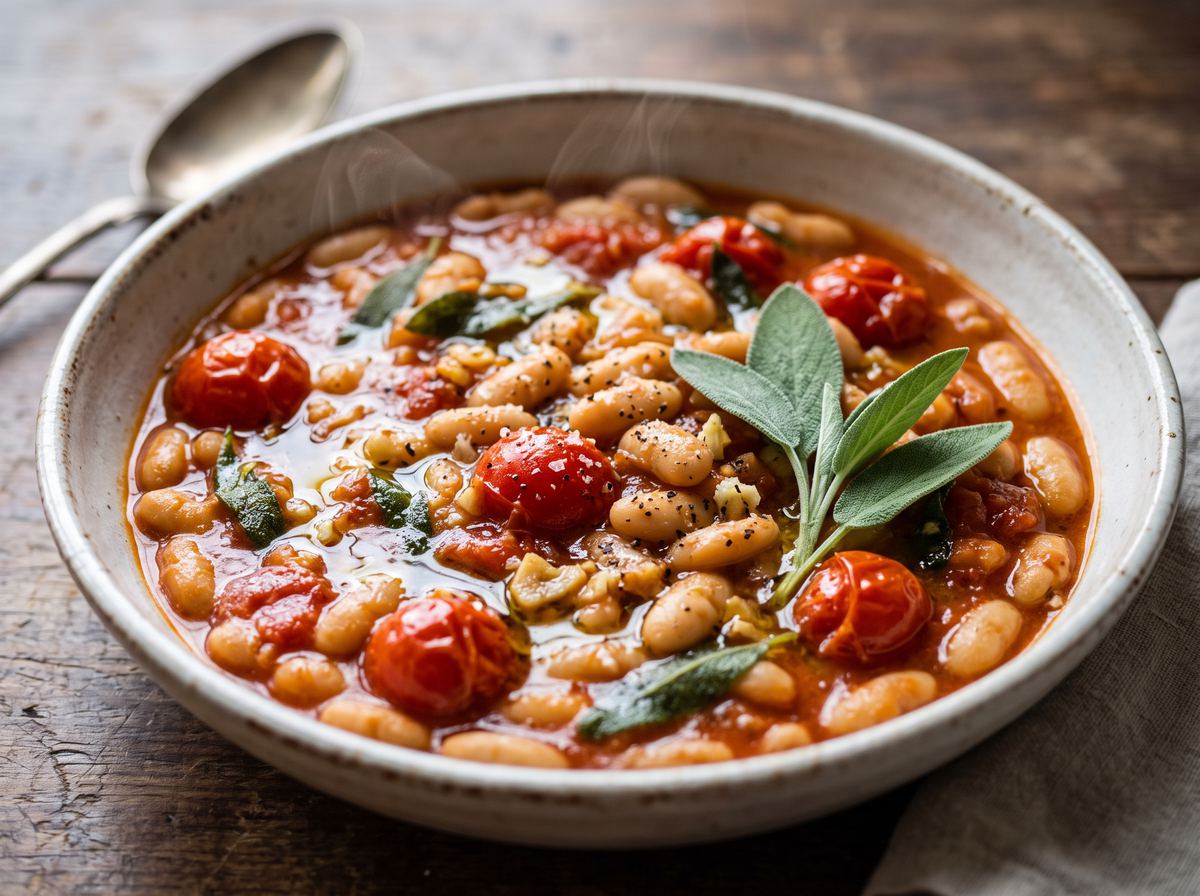 Cannellini Beans with Tomato & Sage