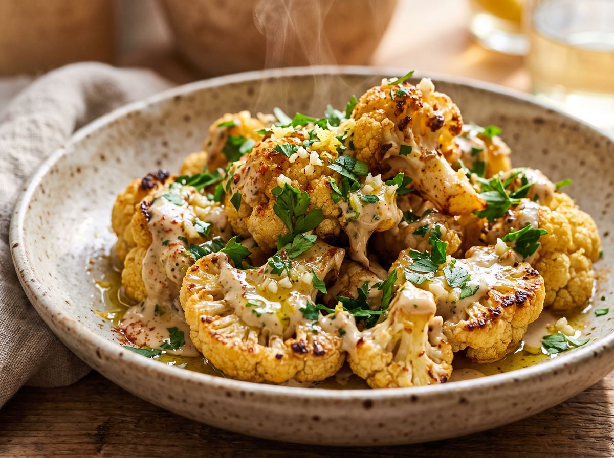 Cauliflower with Tahini & Lemon