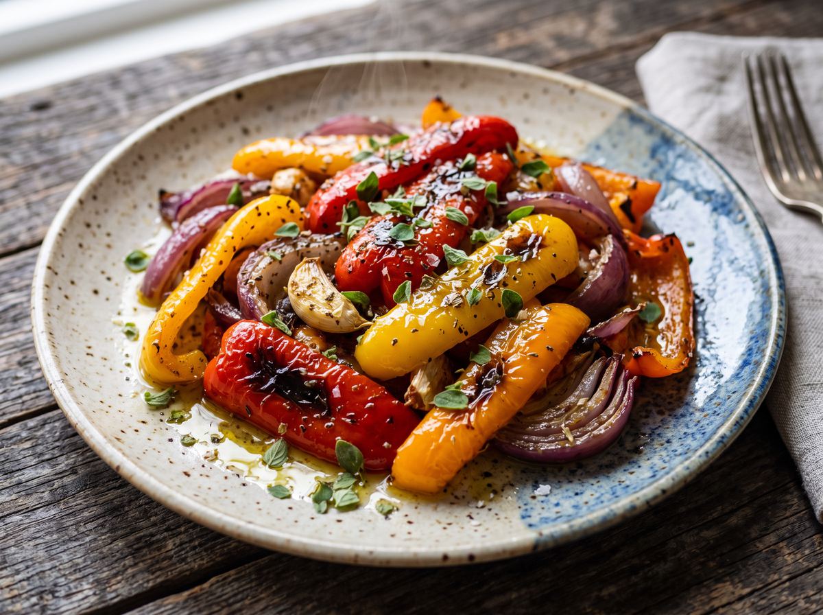 Oven-Roasted Peppers & Onions
