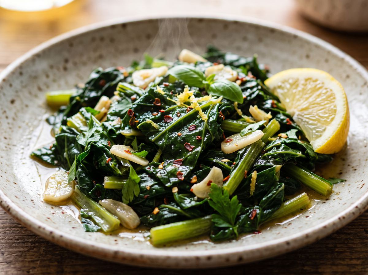 Swiss Chard with Garlic & Lemon