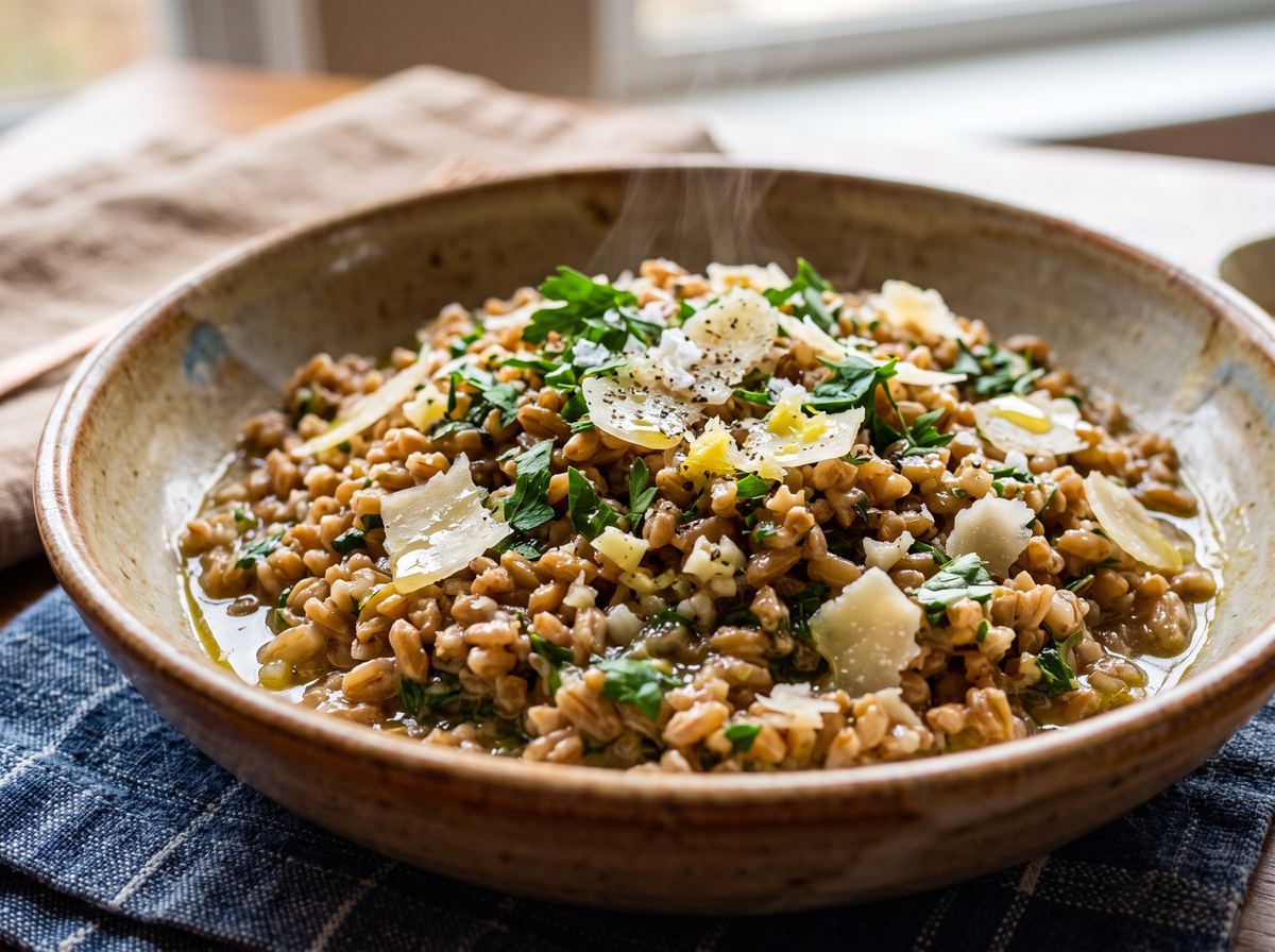Warm Farro with Olive Oil & Herbs