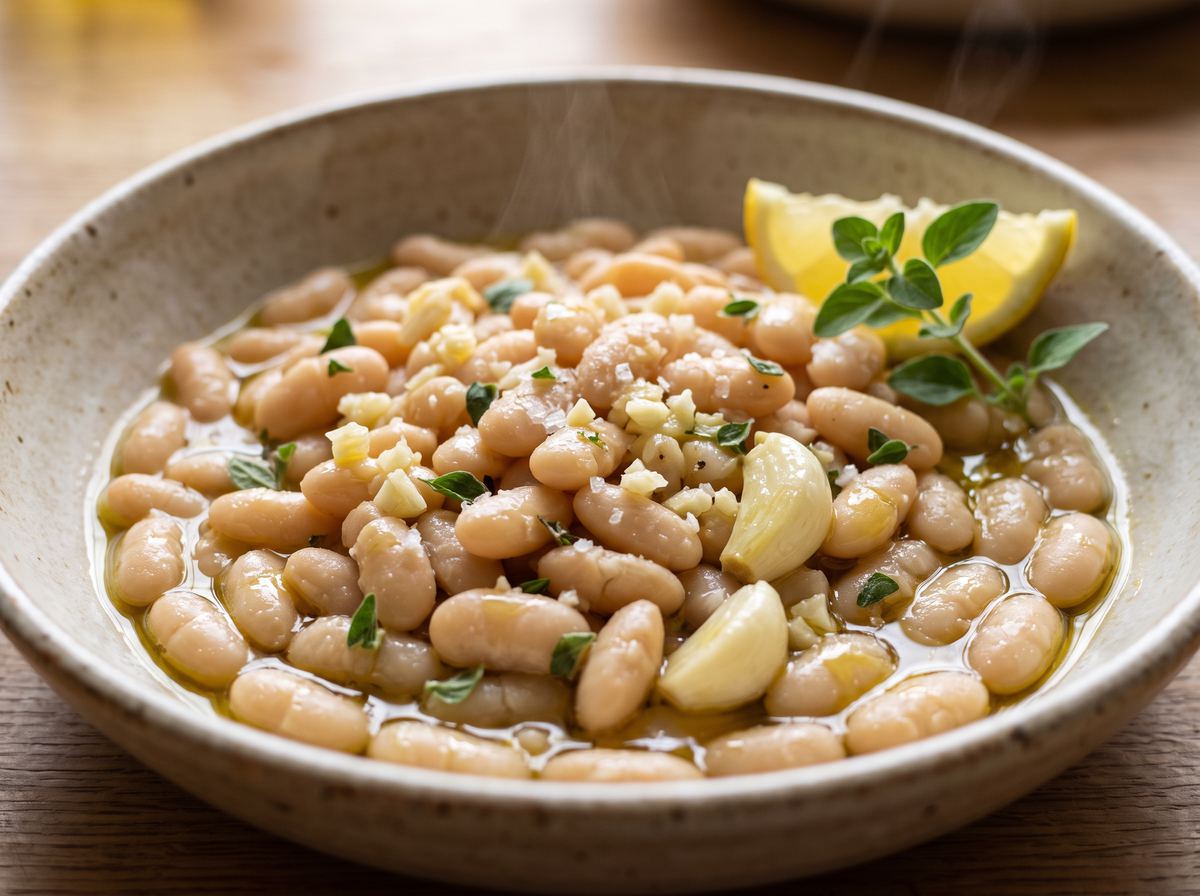 White Beans with Garlic & Olive Oil