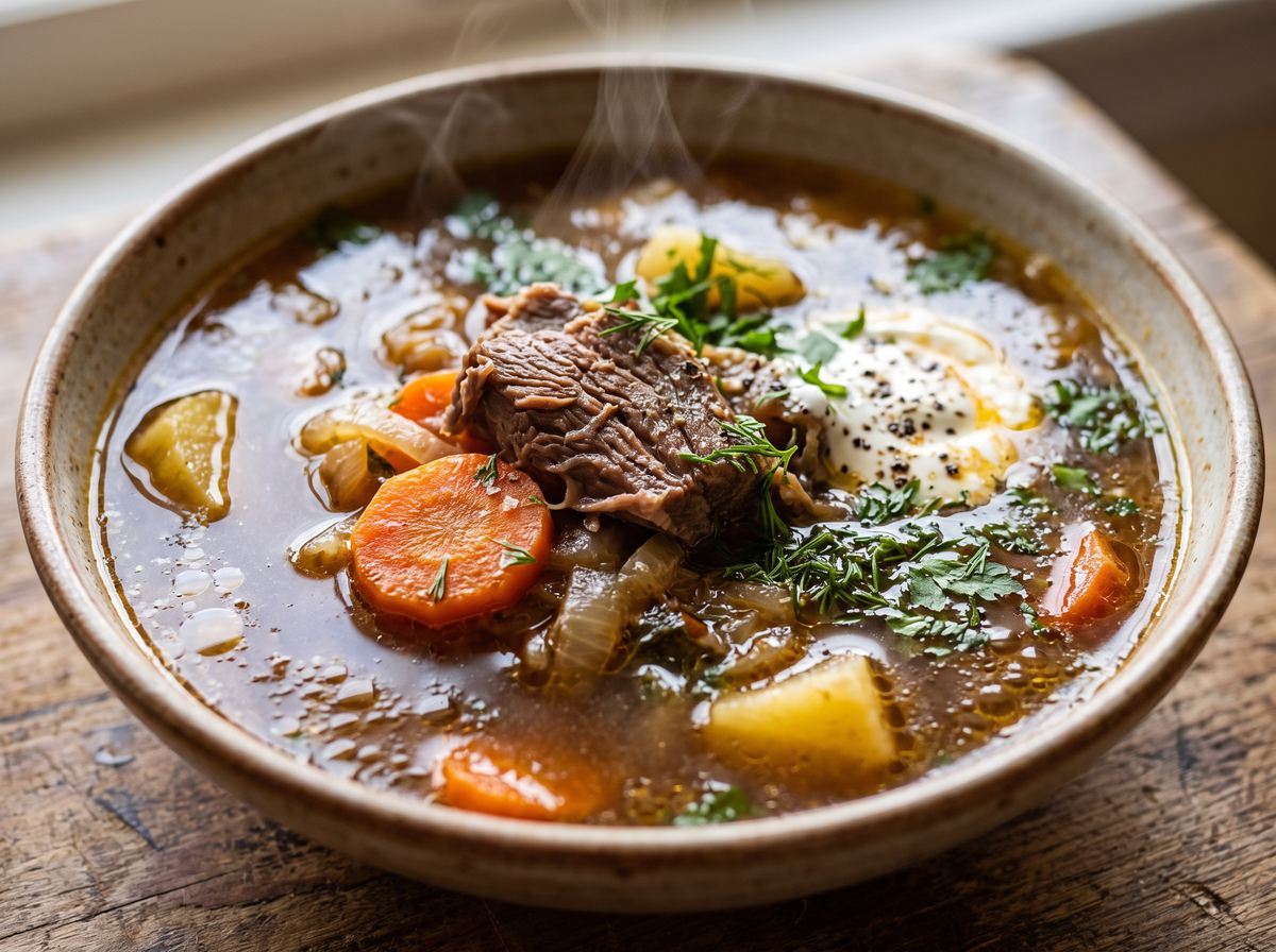Eastern European Beef Broth Soup 3