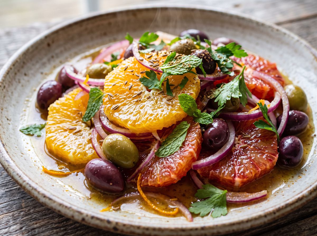 Ensalada de Naranja, Cebolla y Aceitunas