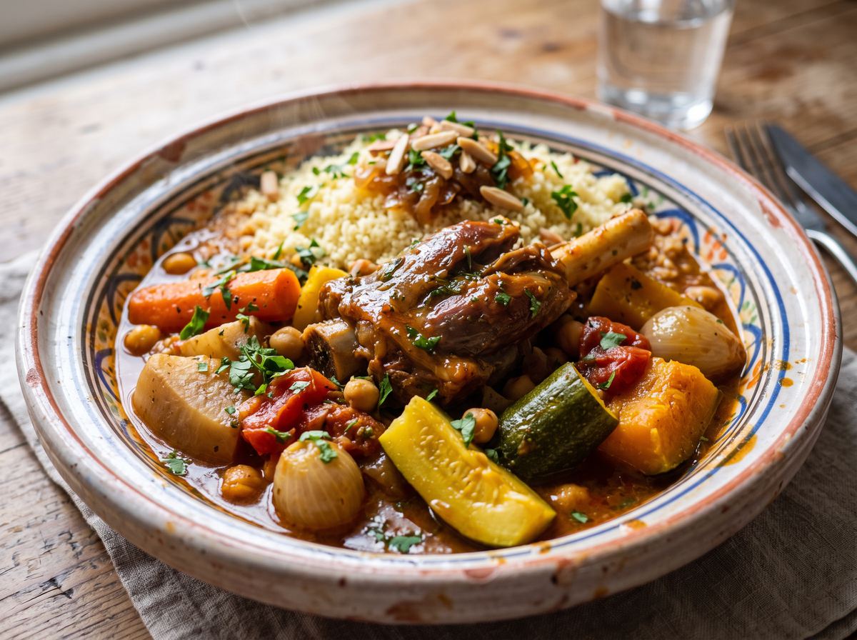 Cuscús de Cordero con Siete Verduras