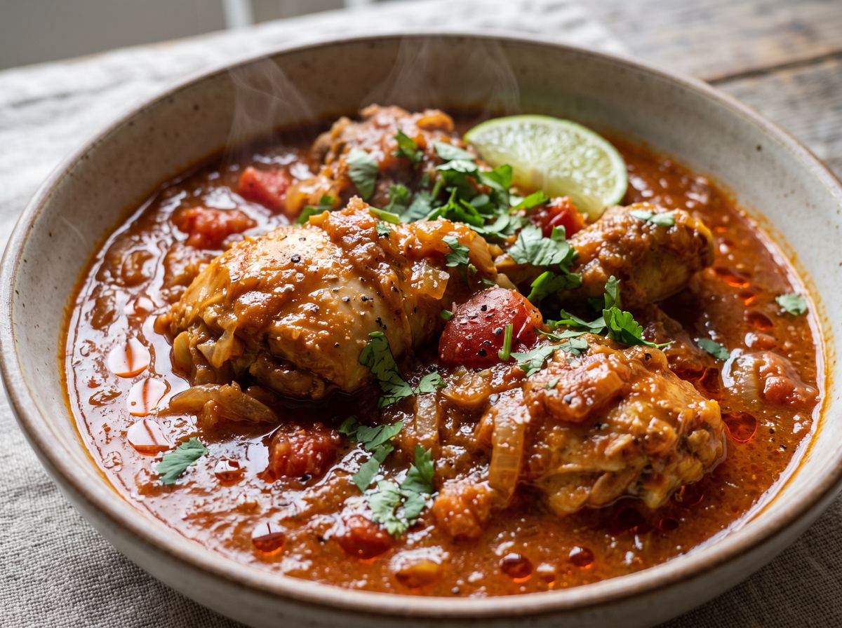 Olla de Pollo al Curry Colombiano