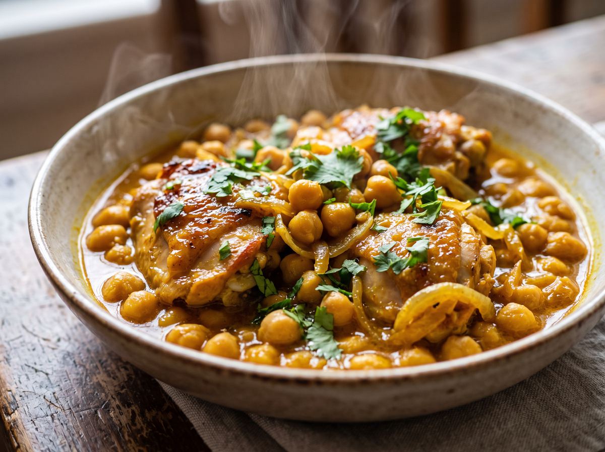 Pollo con Garbanzos