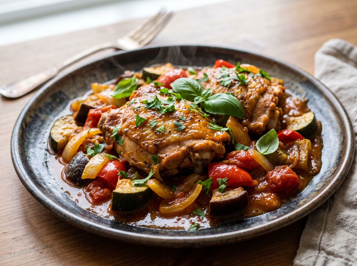 Pollo con Samfaina