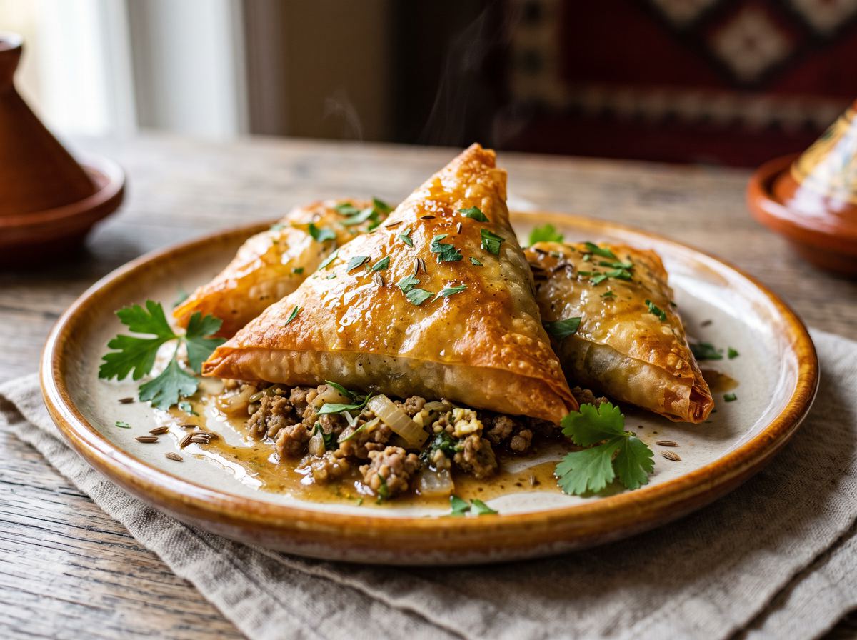 Briouats à la viande