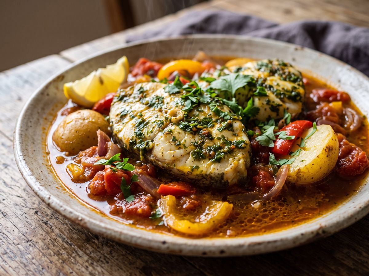 Tajine de poisson à la chermoula