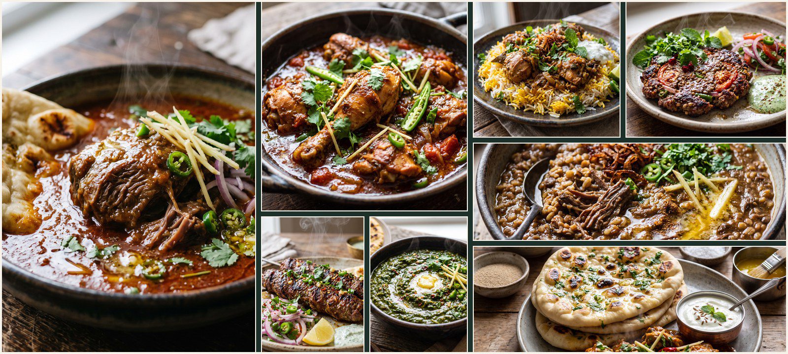 A collage of dishes from Authentic Pakistani Cuisine
