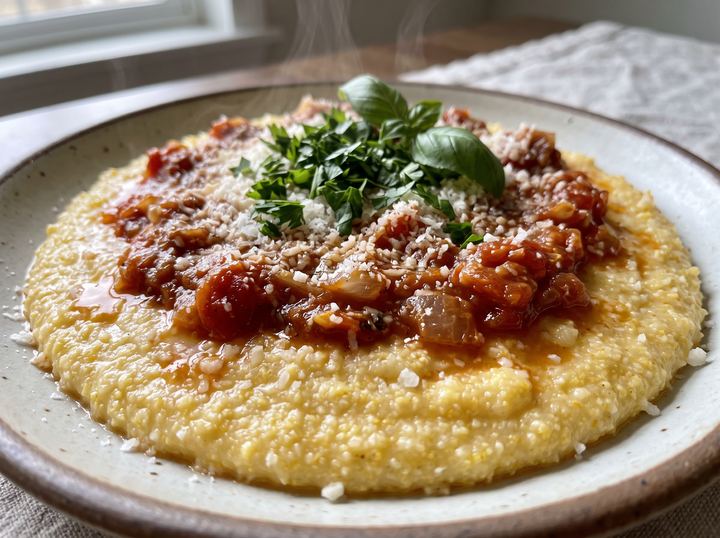 Polenta con Salsa Fileto