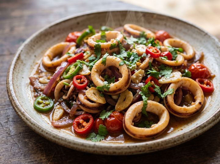 Brasileiro Squid Stir-Fry