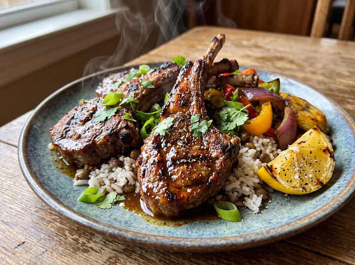Caribbean Lamb Chops