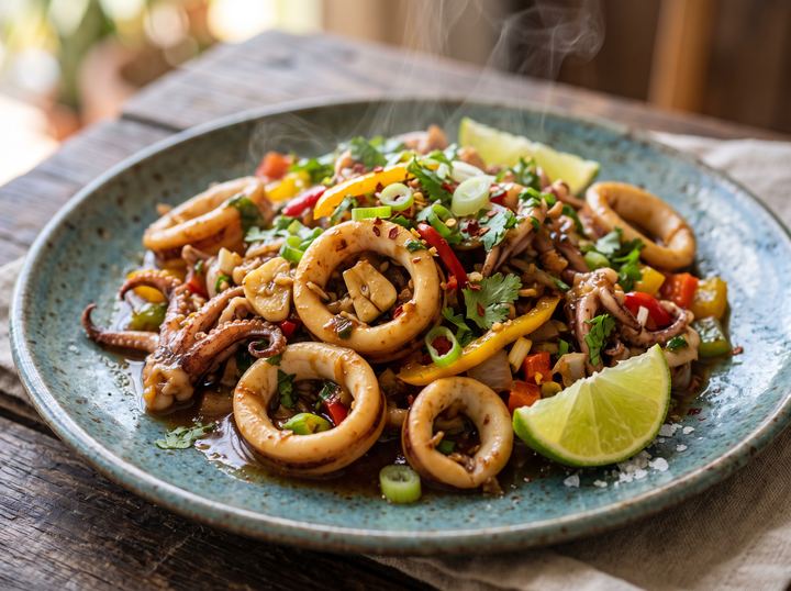 Caribbean Squid Stir-Fry 2