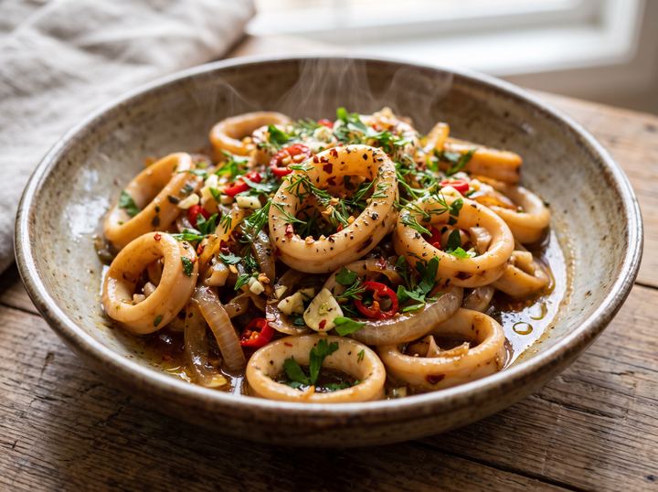 Eastern European Squid Stir-Fry