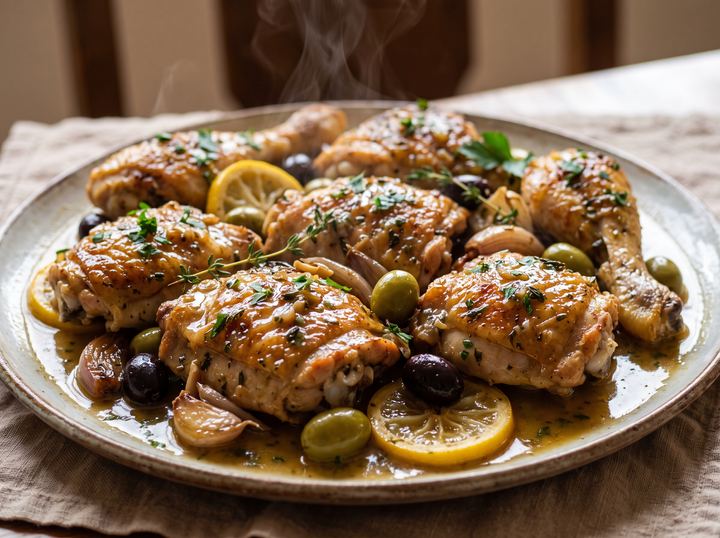 Poulet au Citron et Olives