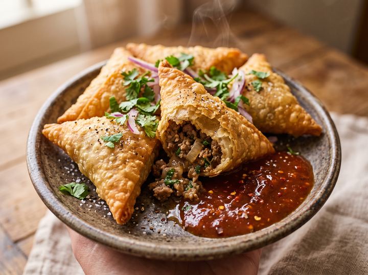 Indian Meat Pastry Bites